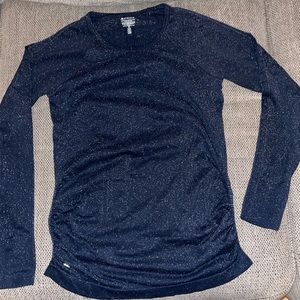 Athleta long sleeve sparkle navy shirt